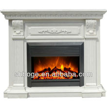 good artistic brown oak solid wood electric fireplace mantel